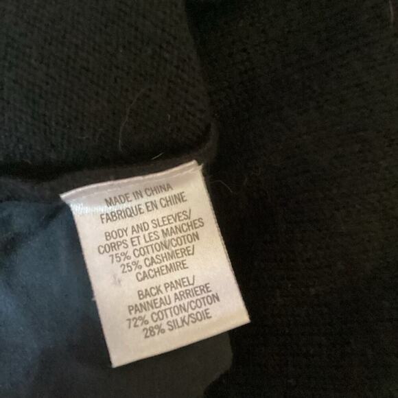 THEORY BLACK BUTTON DOWN CARDIGAN SWEATER SIZE MED 1246 - Picture 7 of 7